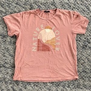 7 For All Mankind Nature Lover Tee Dusty Rose Shirt